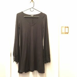NWOT EXPRESS LITTLE BLACK DRESS LACE WIDE SLEEVES